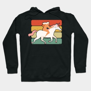 Cowgirl Riding Horse, Vintage Design Hoodie